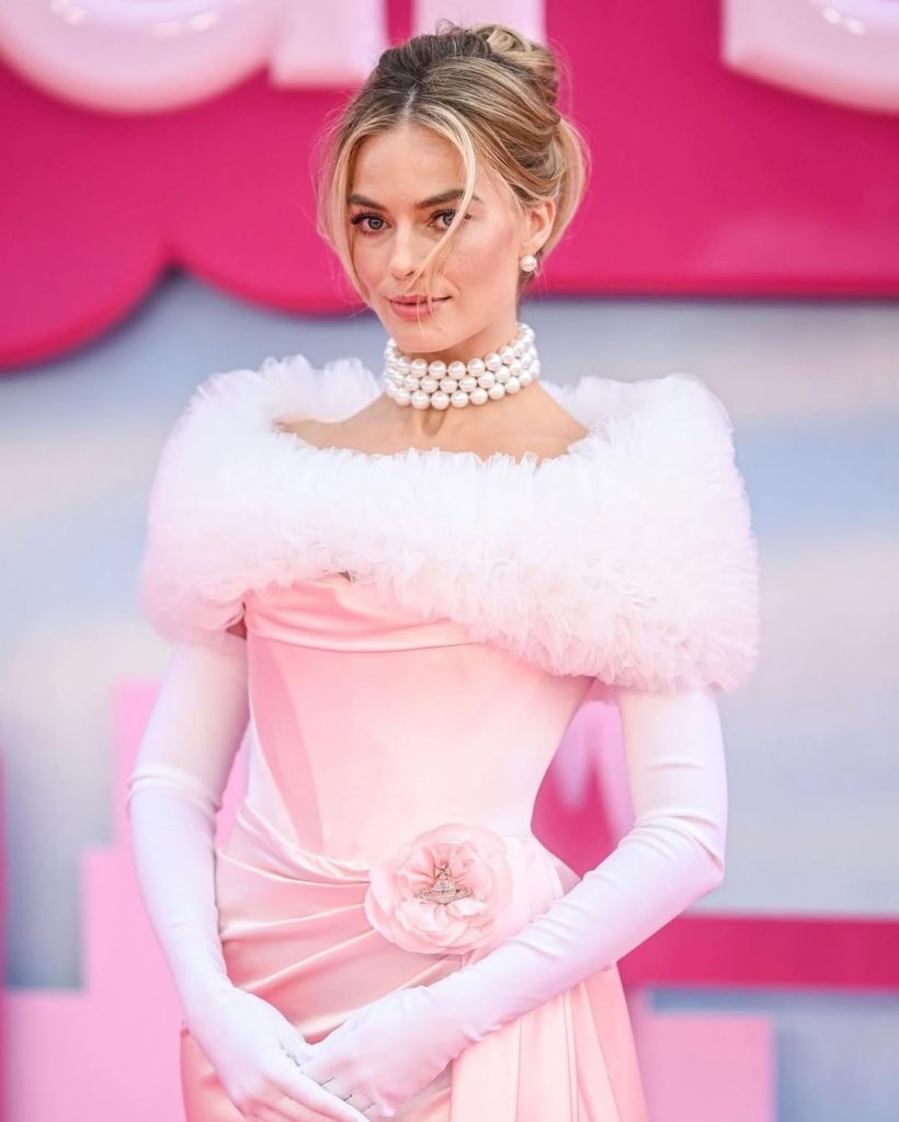 Margot Robbie at the UK premiere of Barbie