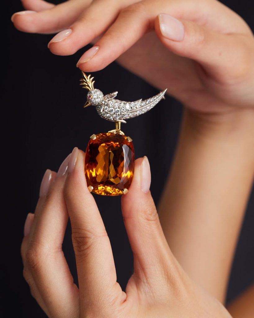 Bird on a Rock” brooch designed in the 1960s by Jean Schlumberger