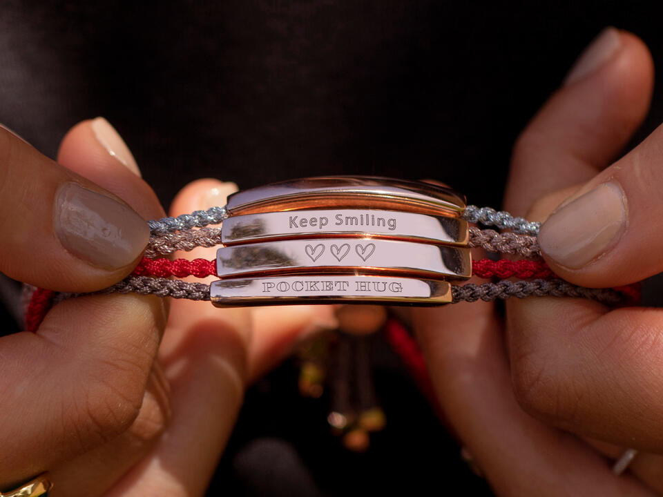 Monica Vinader engraved bracelet