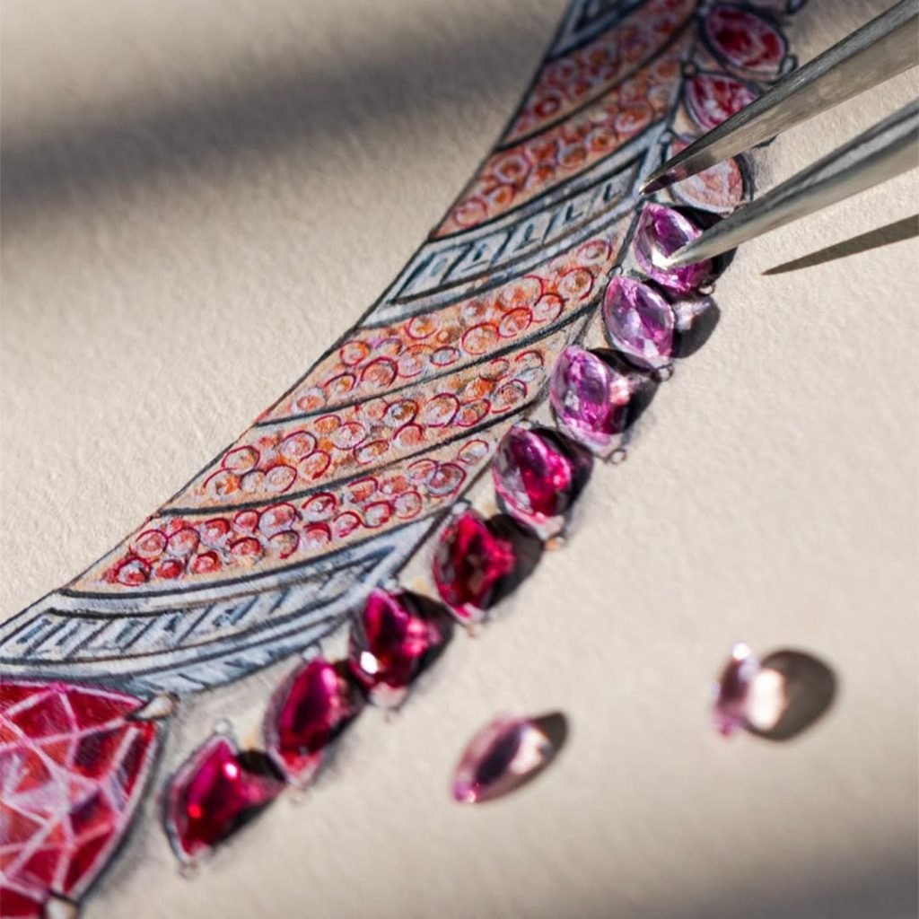 The making of the Tanzanian Sunrise necklace