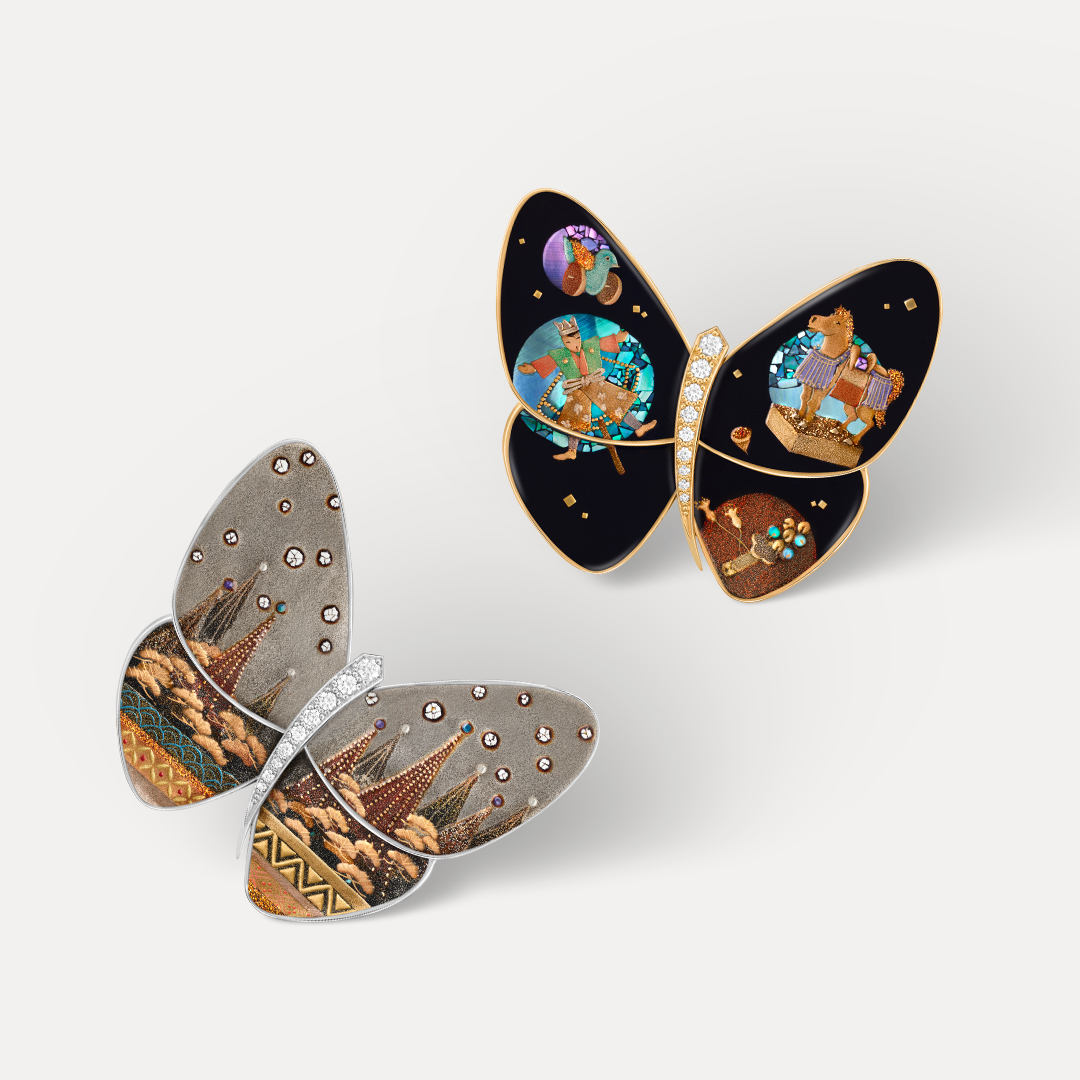 Van Cleef & Arpels Lacquered Butterfly clip