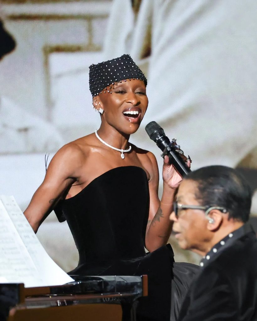 cynthia erivo 2025 grammy awards messika diamond choker trend