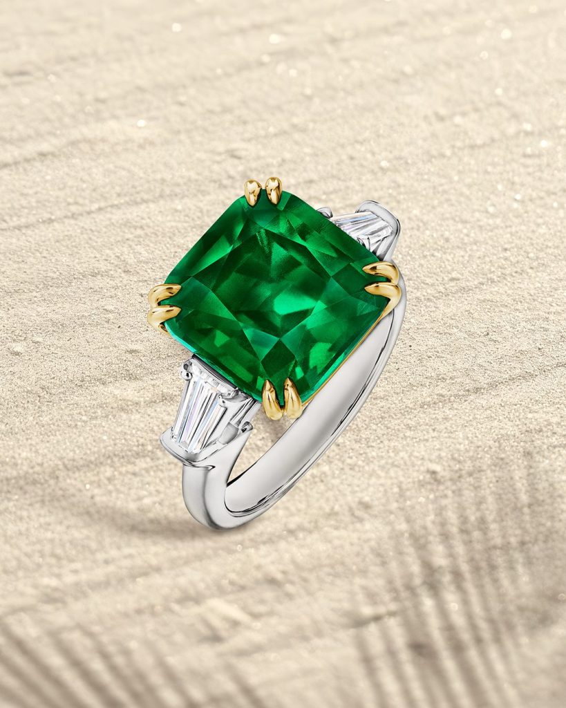 harry winston emerald engagement ring