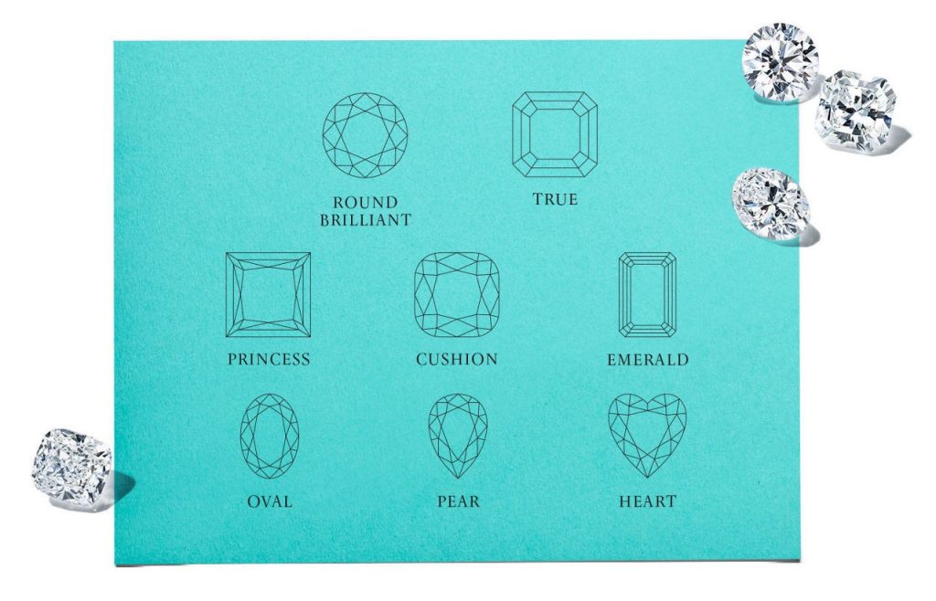 diamond shapes vs cuts tiffany and co