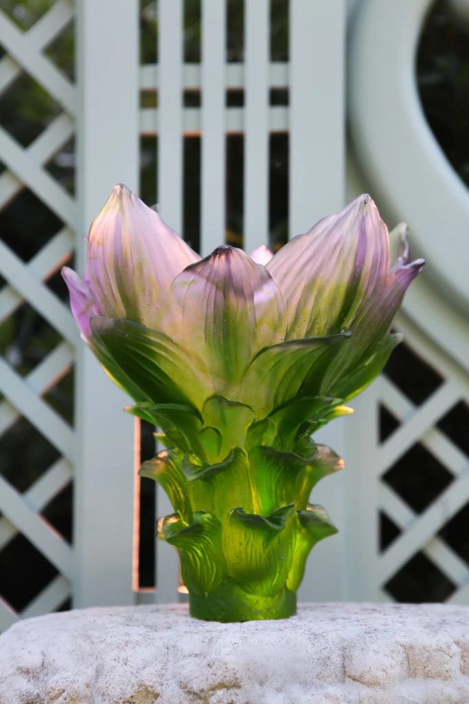 daum grand lotus vase