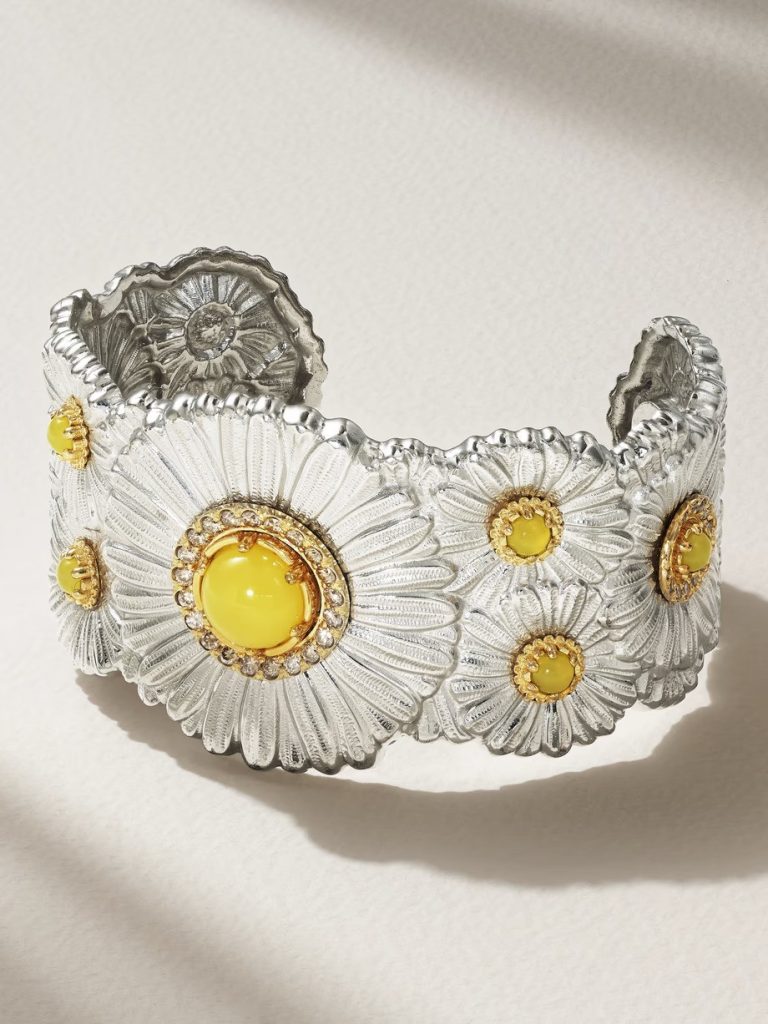 Buccellati Blossoms Daisy Sterling Silver Cuff