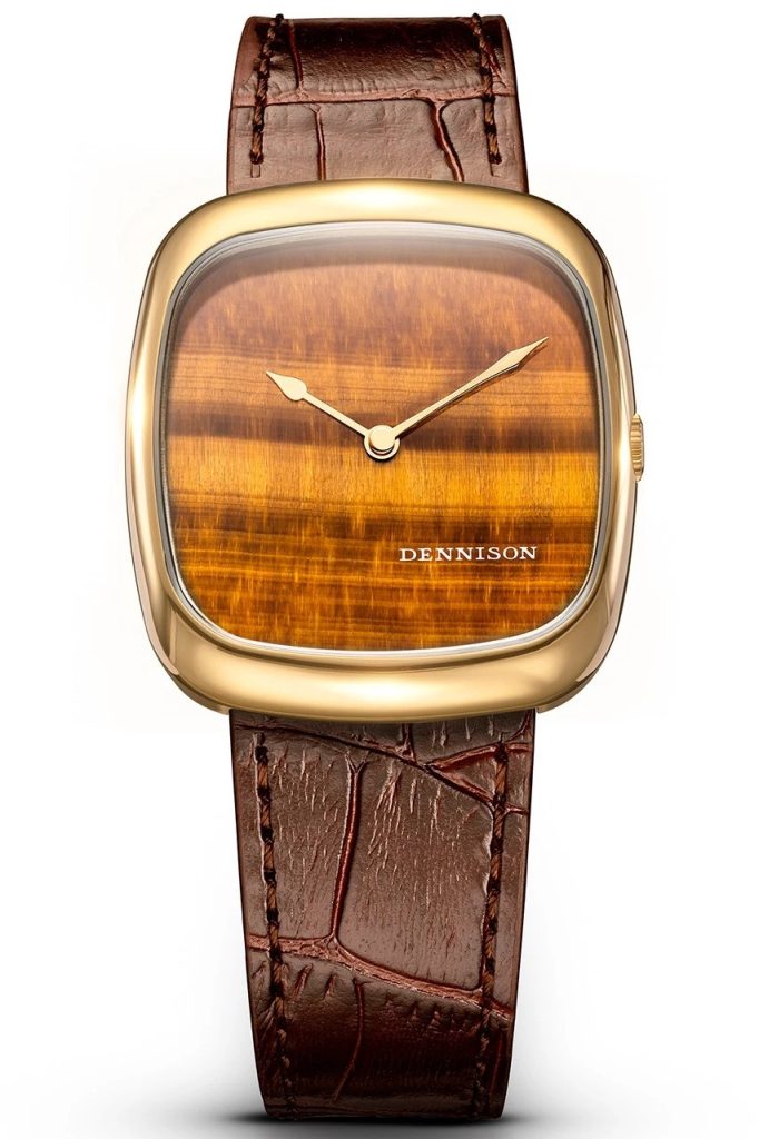 Dennison Natural Stone Tiger Eye In Gold