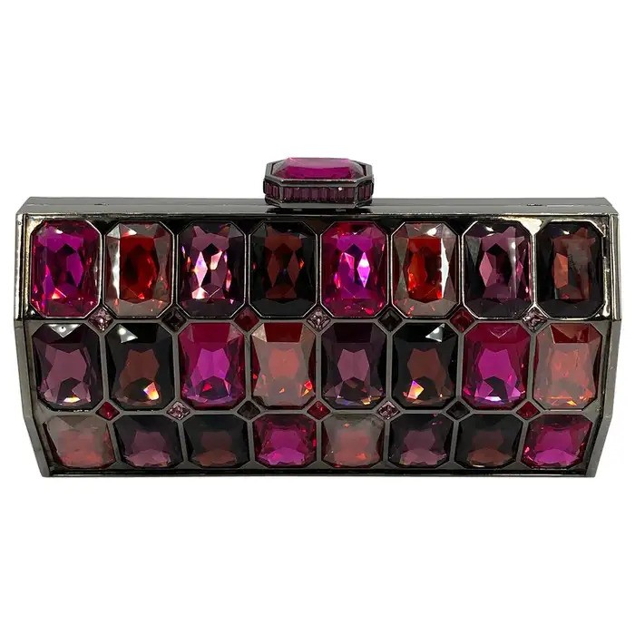 Large Gemstone Minaudiere Clutch