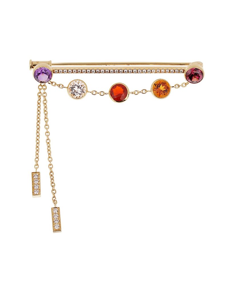 Chaumet Diamond and Colored Stone Brooch holiday jewelry gifts