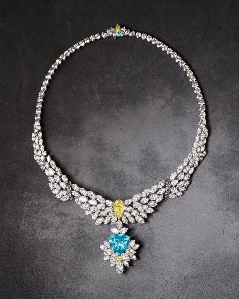 talk to me harry winston paraiba tourmaline high jewelry necklace 