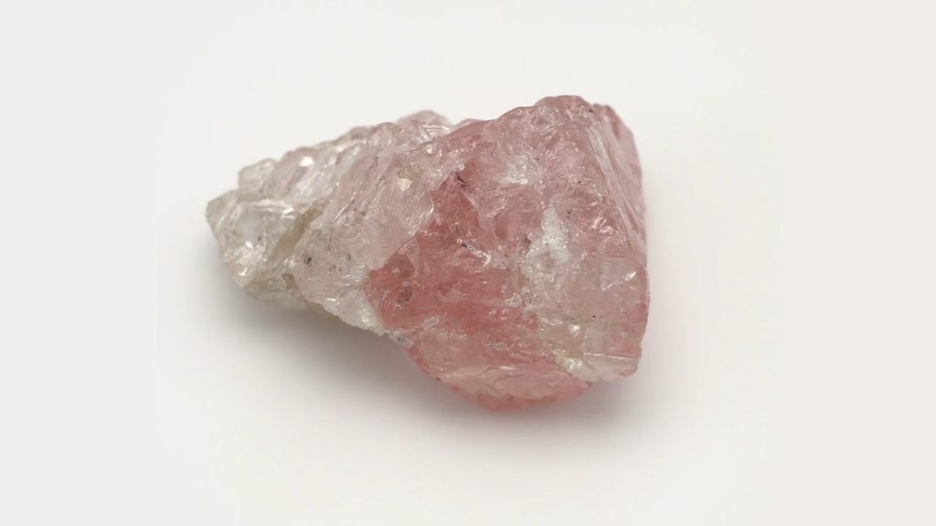 half pink half colorless diamond