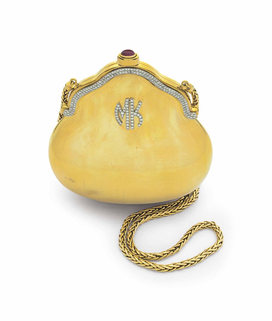 diamond and ruby evening bag