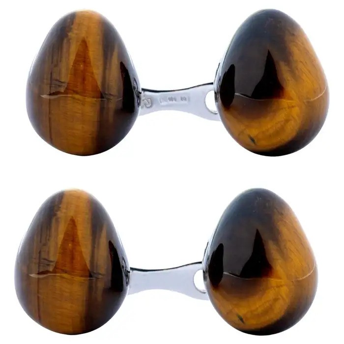 alex jona tiger eye cufflinks