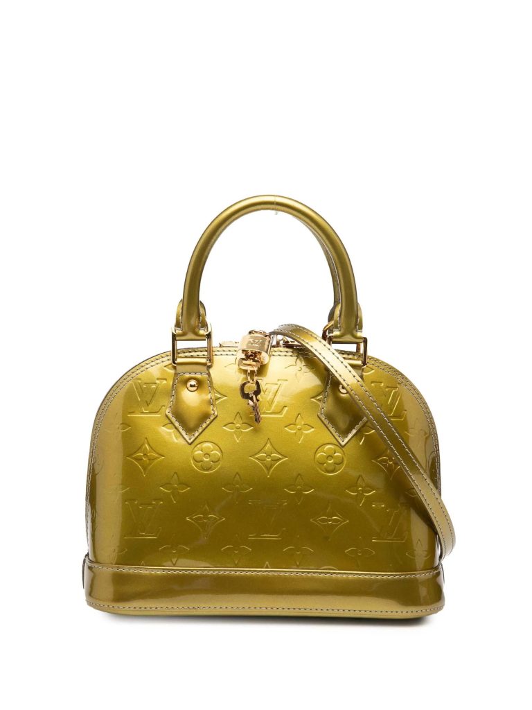 louis vuitton pre-owned
2010 monogram vernis alma bb satchel