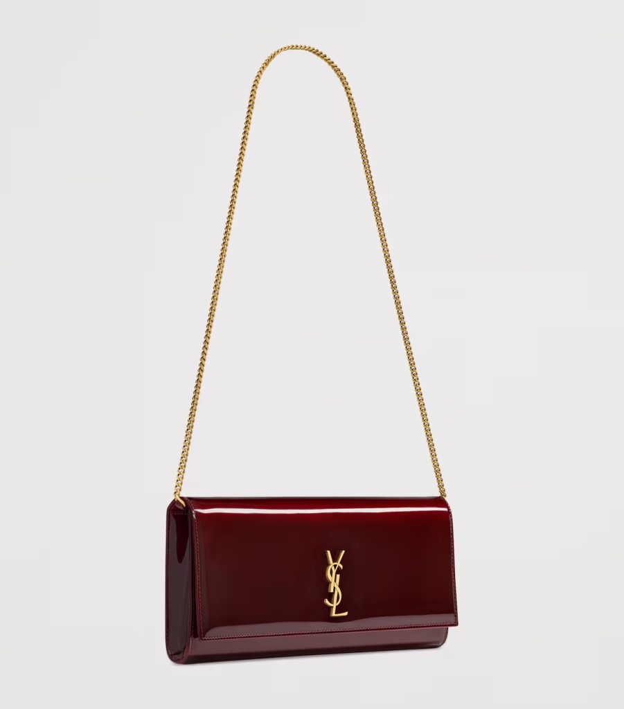 saint laurent kate patent chain wallet