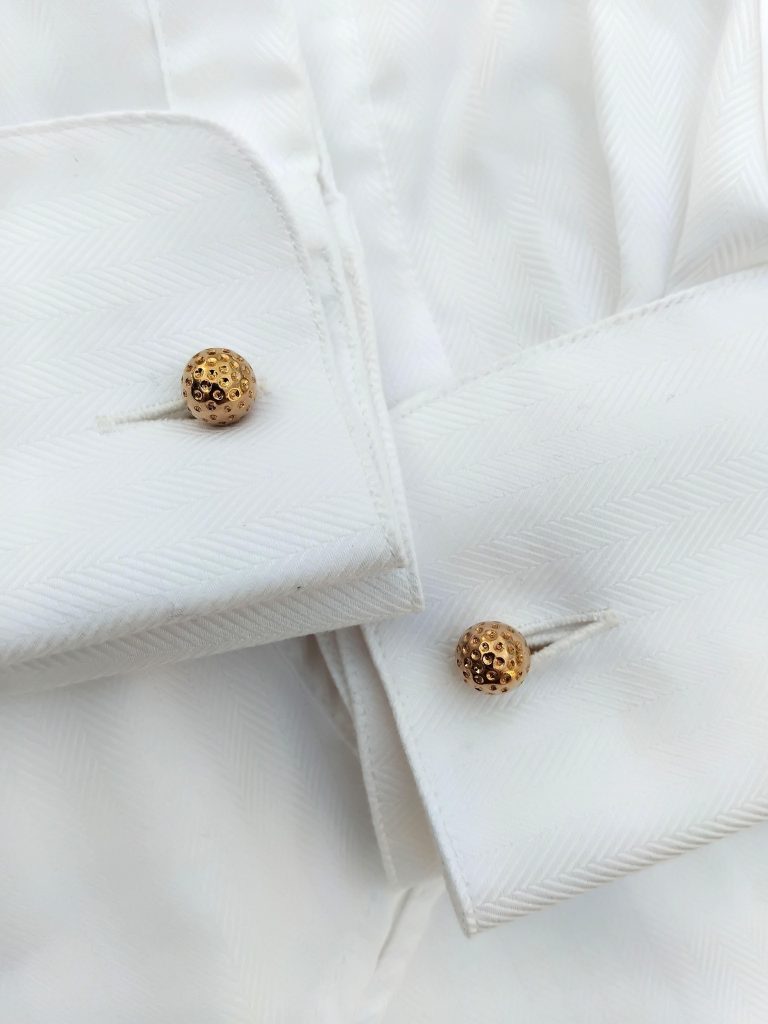 hermes gold ball cufflinks for men