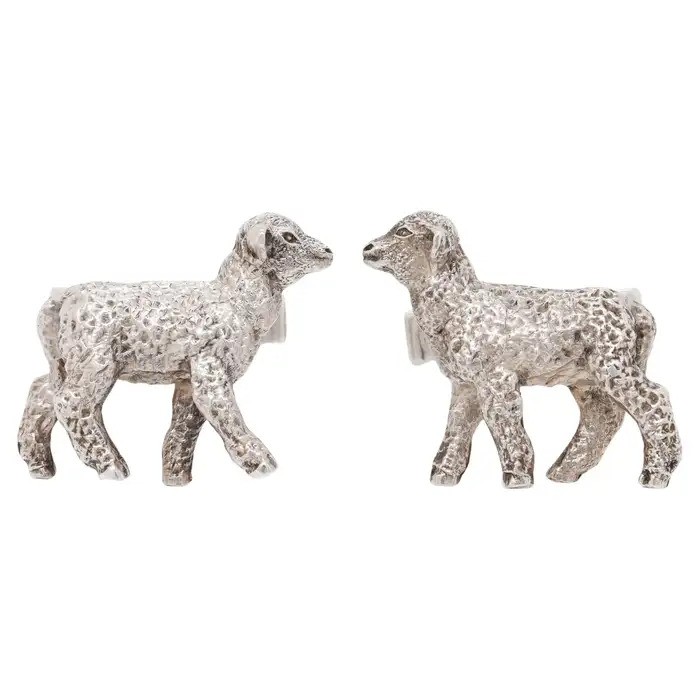 two silver lamp jewelry