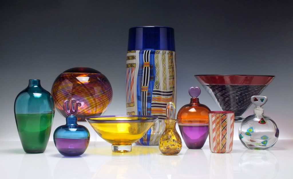 studio glass incalmo vessels michael hunter