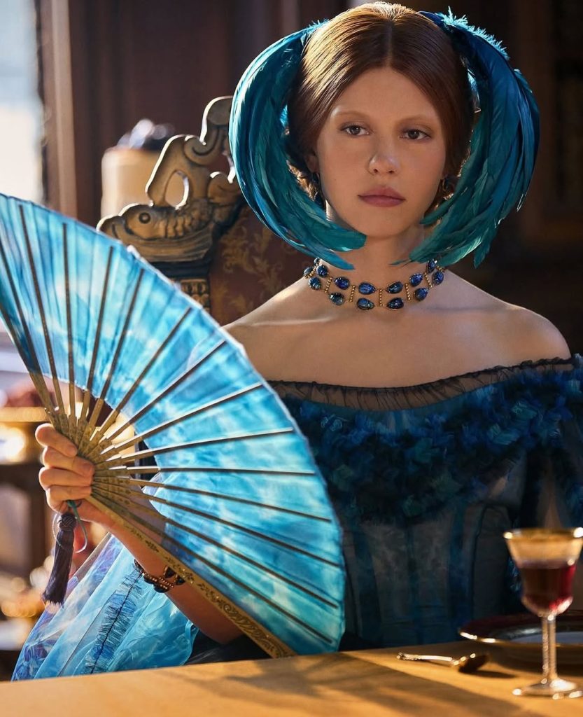 tiffany scarab necklace frankenstein movie 2025 jewelry moments