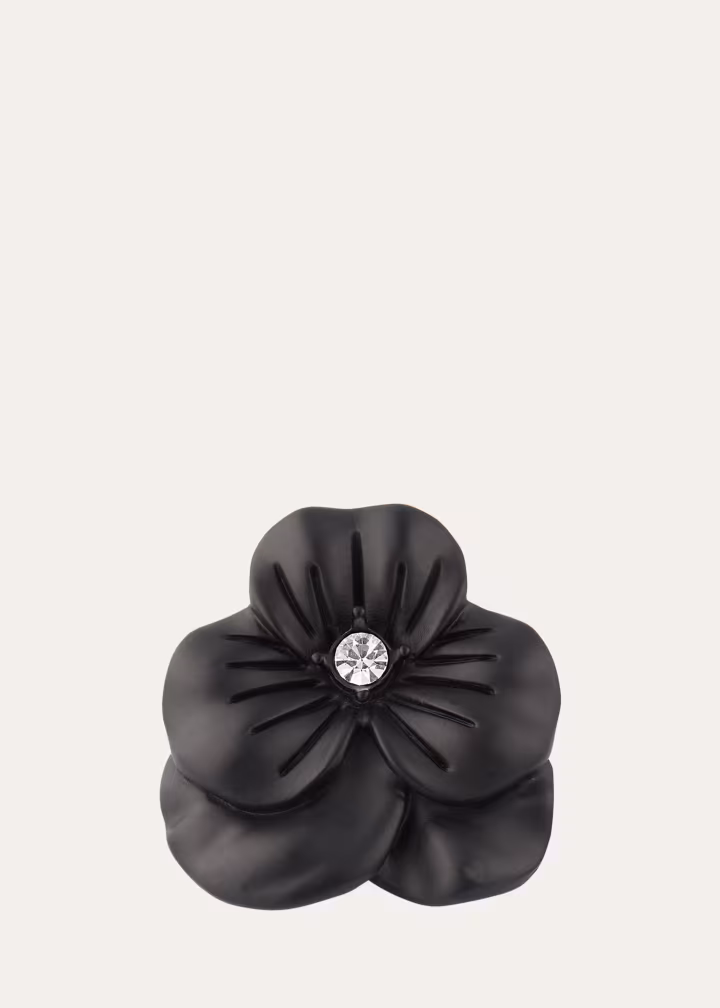 black flower brooch for men