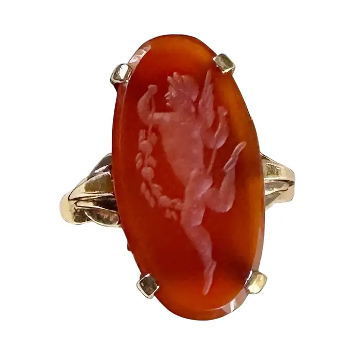 cupid eros agate ring for valentine's day gift