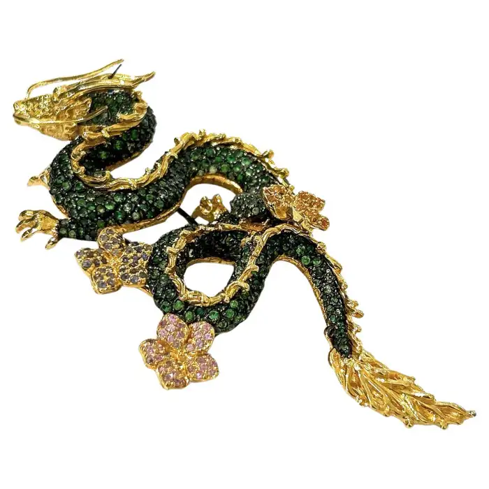 dragon brooch for mens suit