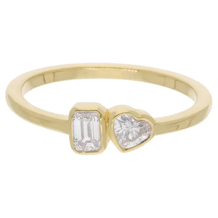 toi et moi diamond ring for valentine's day jewelry gift