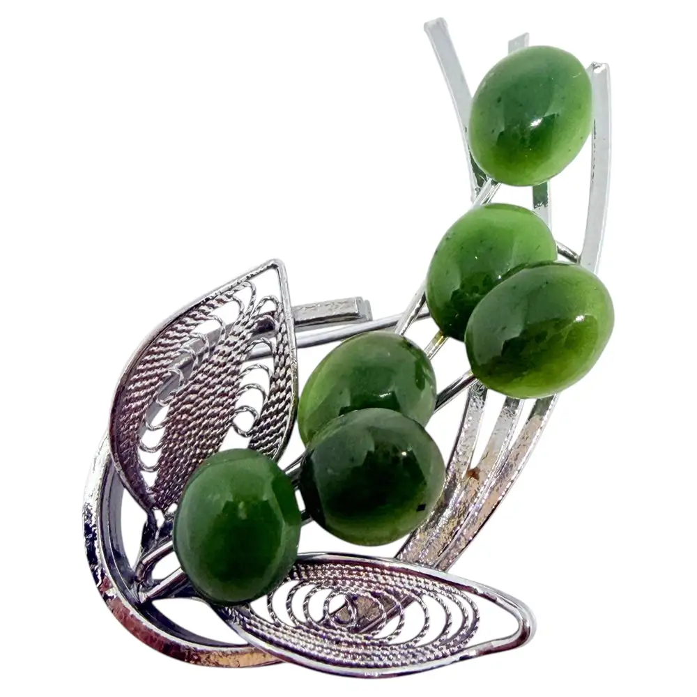 green jade brooch