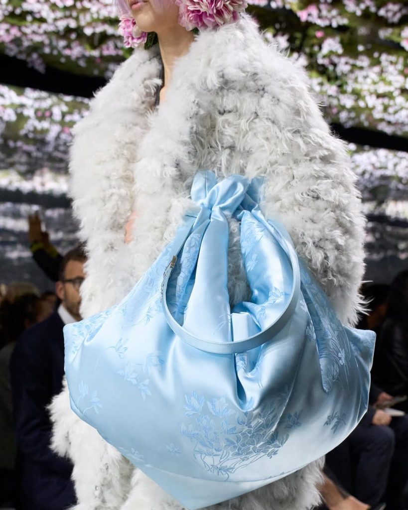 blue slouchy dior bag