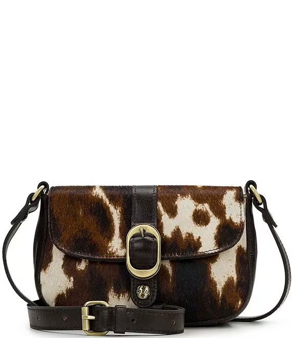 women cow print crossbody handbag