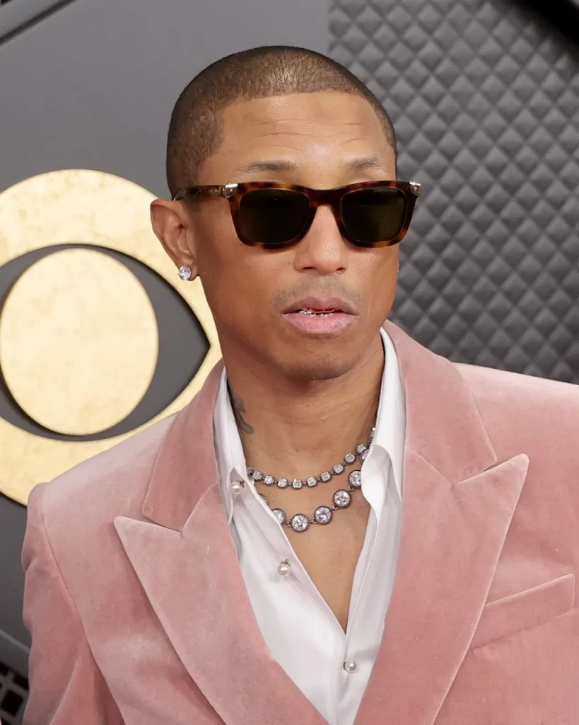 pharrell williams wears tiffany jewelry to the 2026 grammy awards