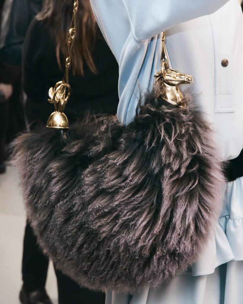 chloe furry handbag
