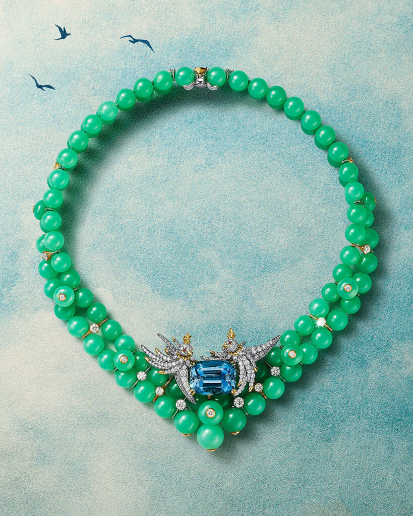 tiffany bird on a rock necklace