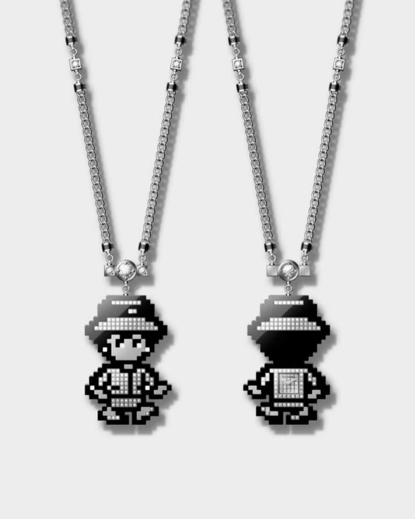 coco pixilated character on the ceramic J12 Coco Game versions