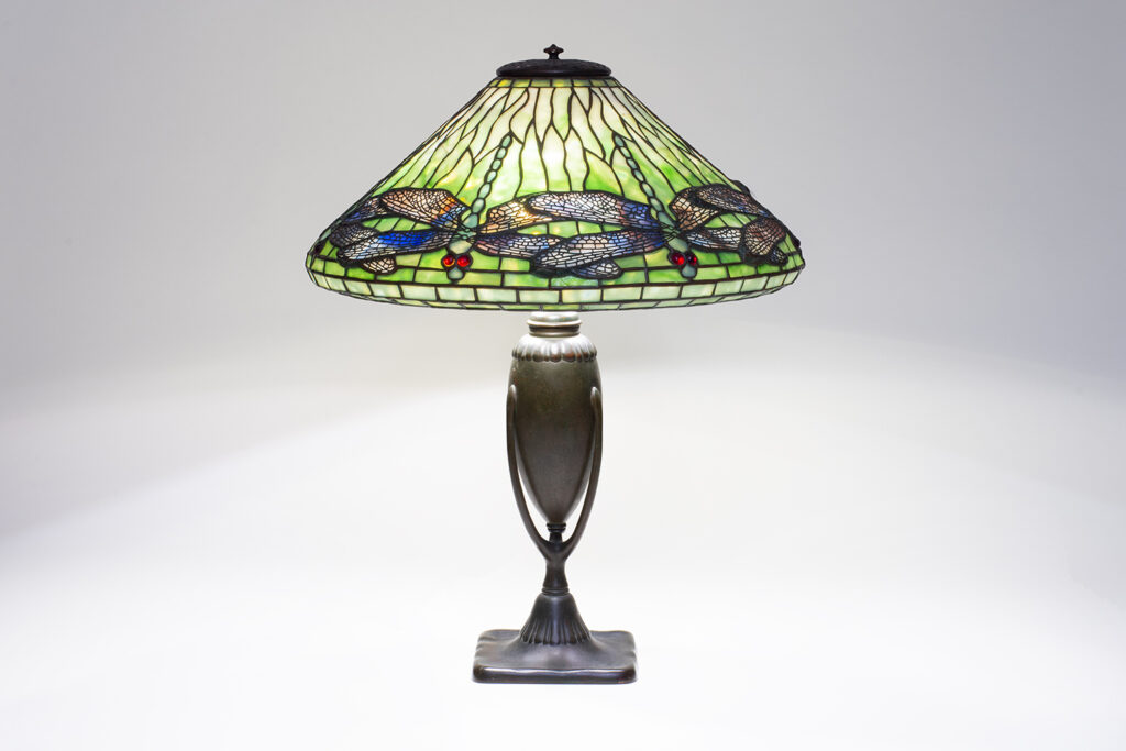 dragonfly tiffany glass lamp