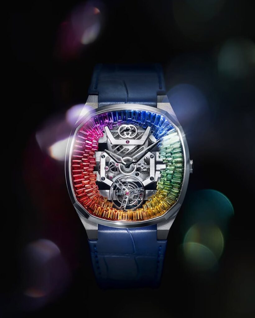 new gucci 25h skeleton watch