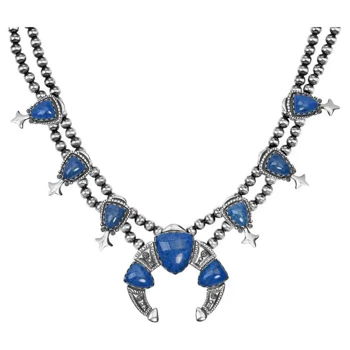 lapis lazuli and sterling silver necklace