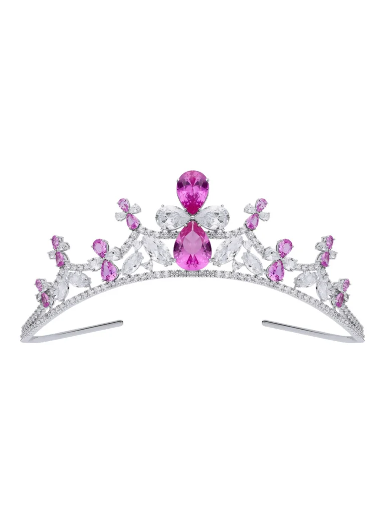 pink bridal hair accessory