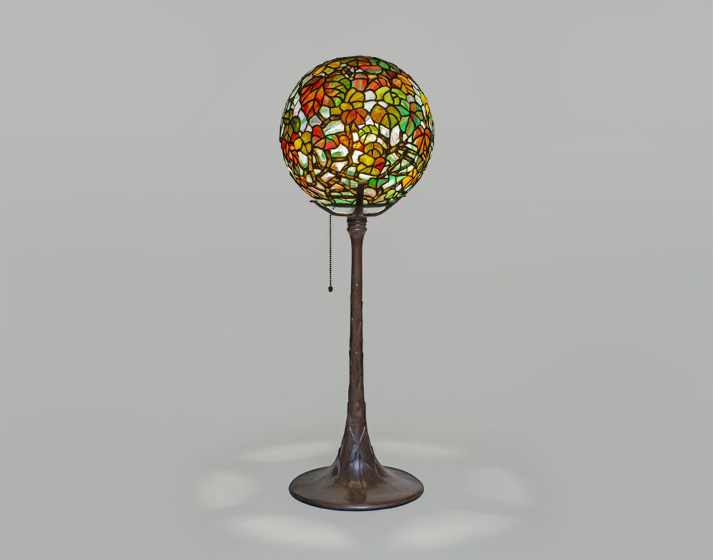 tiffany glass globe lamp