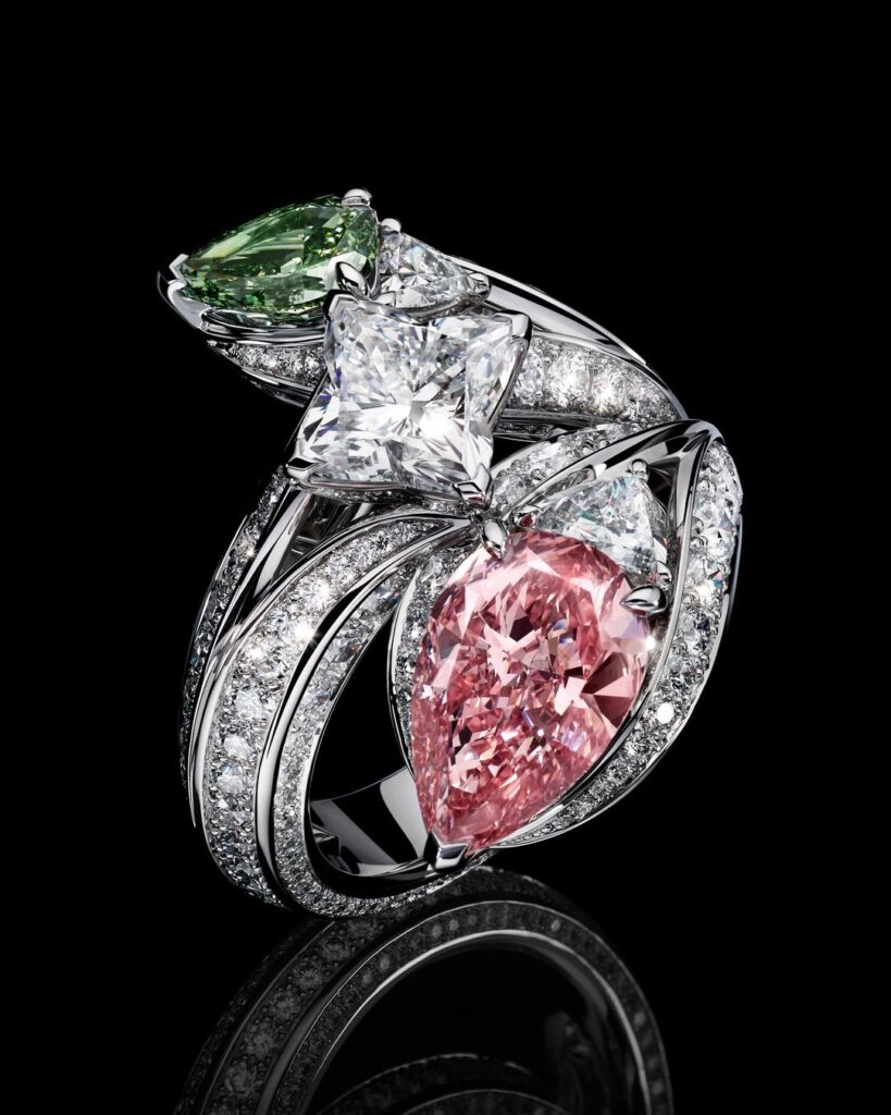 high jewelry colored diamond ring