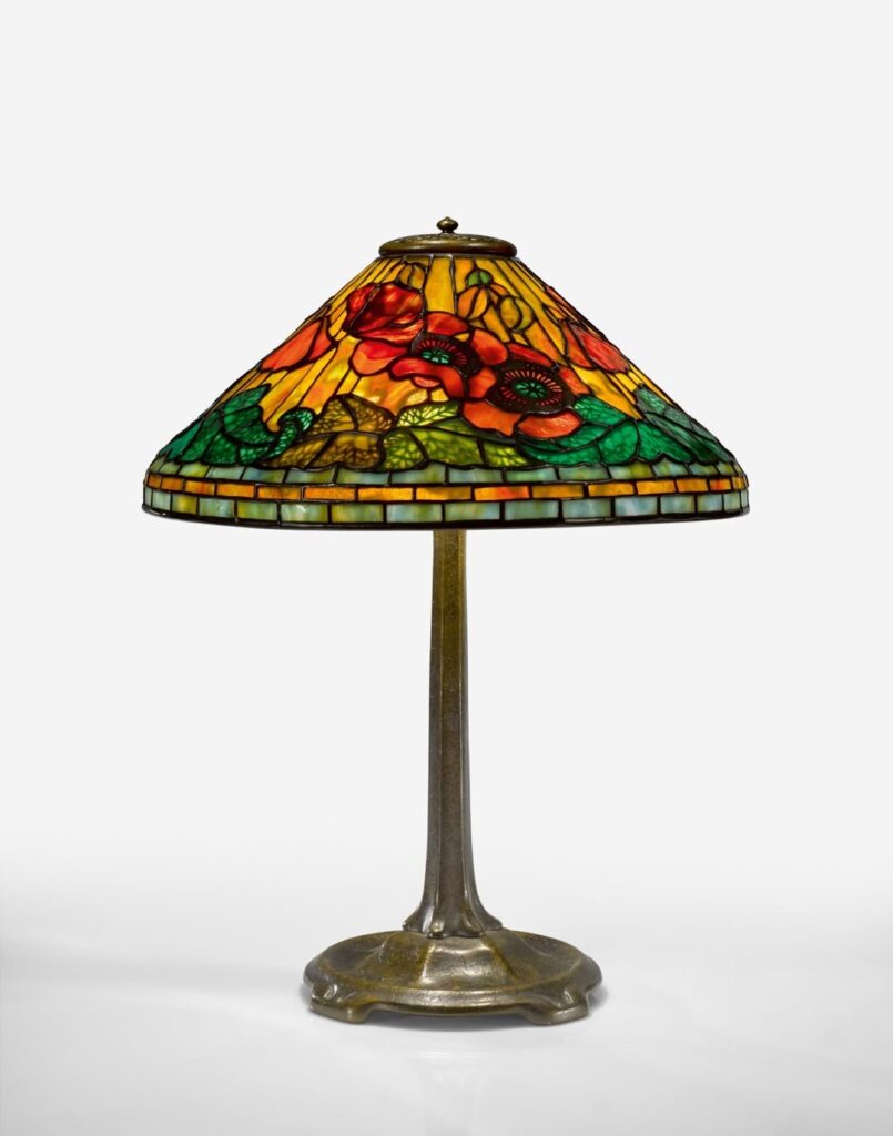 tiffany studios stained glass lamp