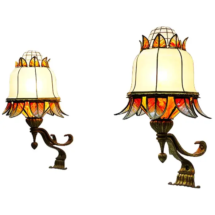 colorful wall lamps