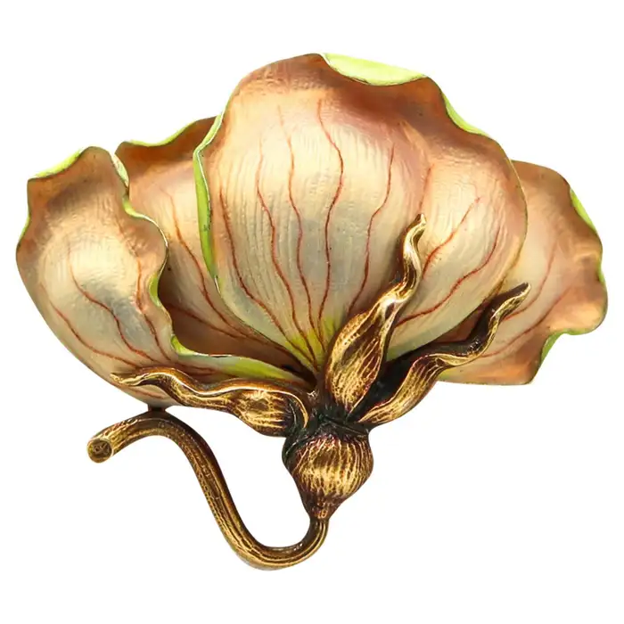orchid pendant brooch