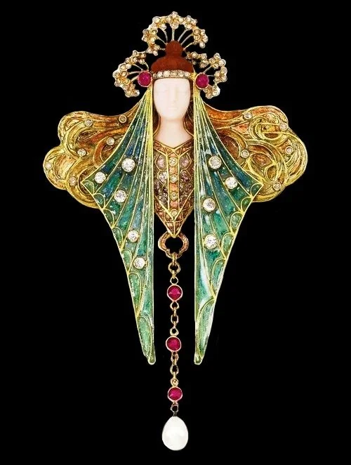 art nouveau jewelry brooch by georges fouquet