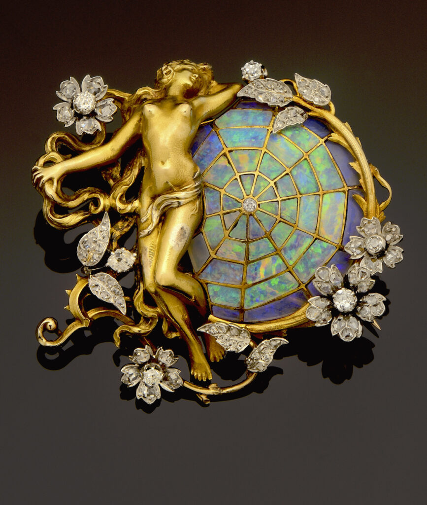 henri auguste solié art noveau jewelry brooch