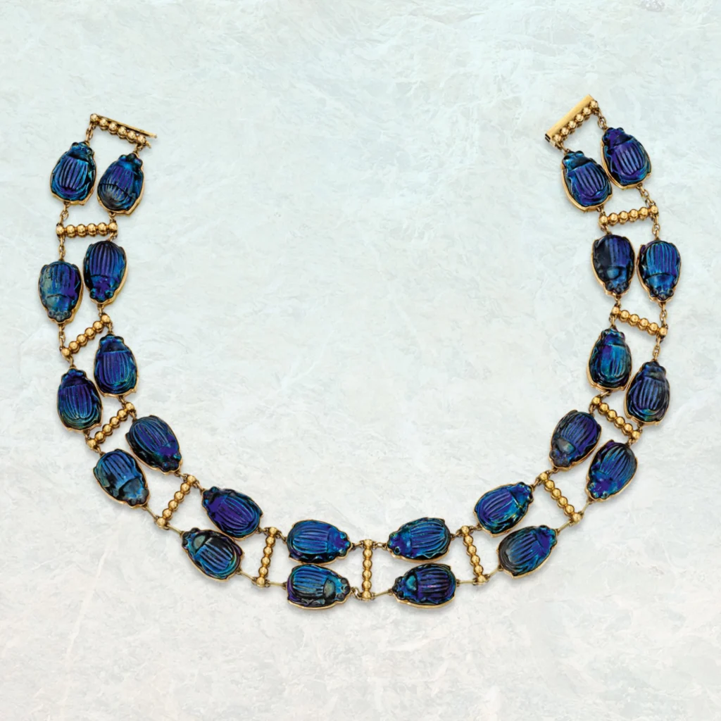louis-comfort-tiffany-favrille-glass-bettle-necklace