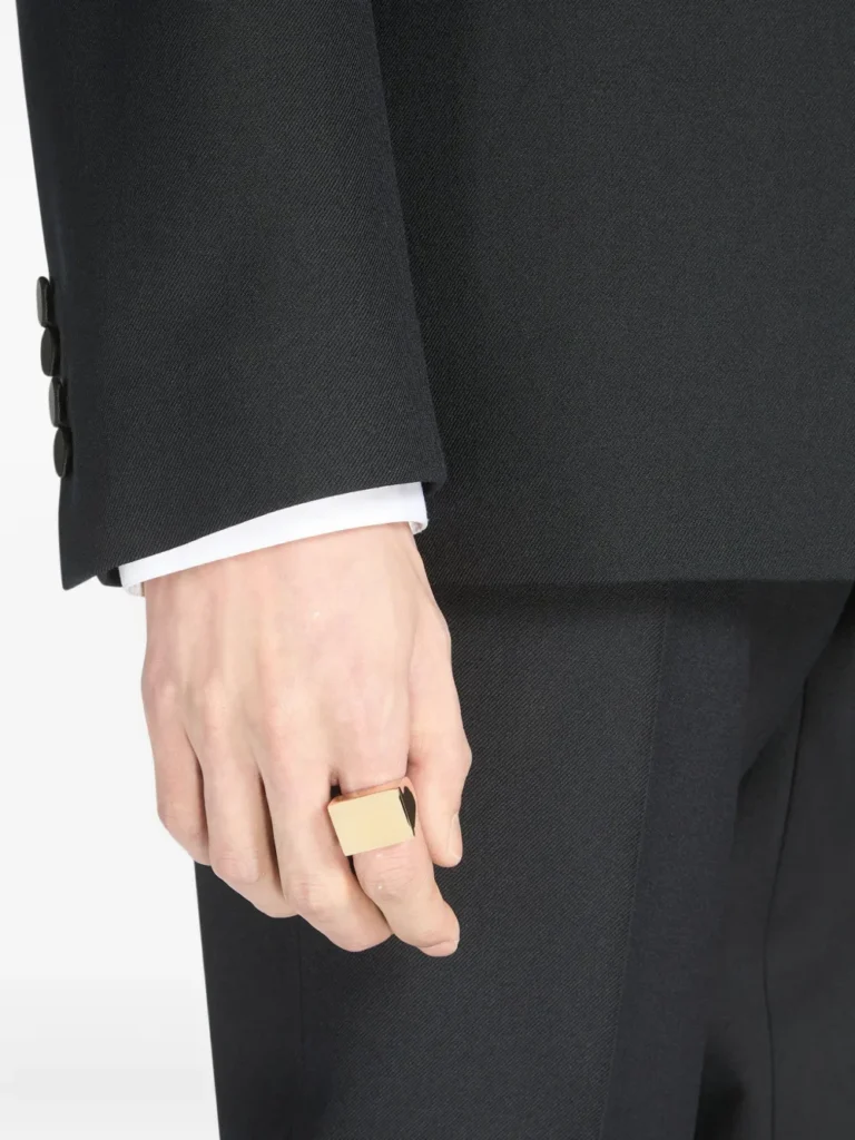 rectangular gold ring