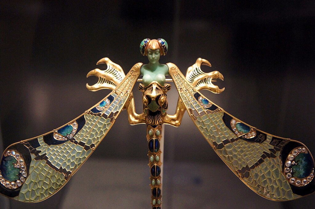 rene lalique dragonfly woman art noveau jewelry