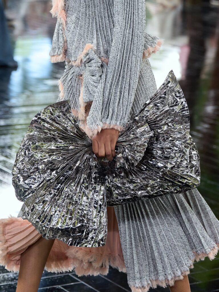dior silver bow maxi bag
