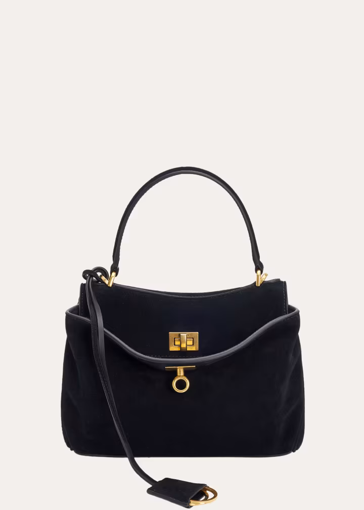 Balenciaga Rodeo Mini Suede Top-Handle Bag
